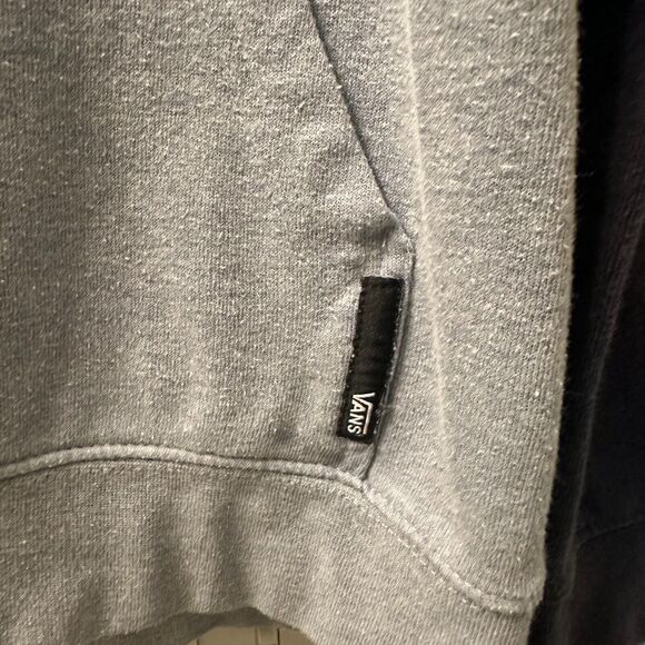 VANS Hoodie Large Logo Spellout Men's Size Medium Blue Sweatshirt Skateboard Y2K - Picture 4 of 5